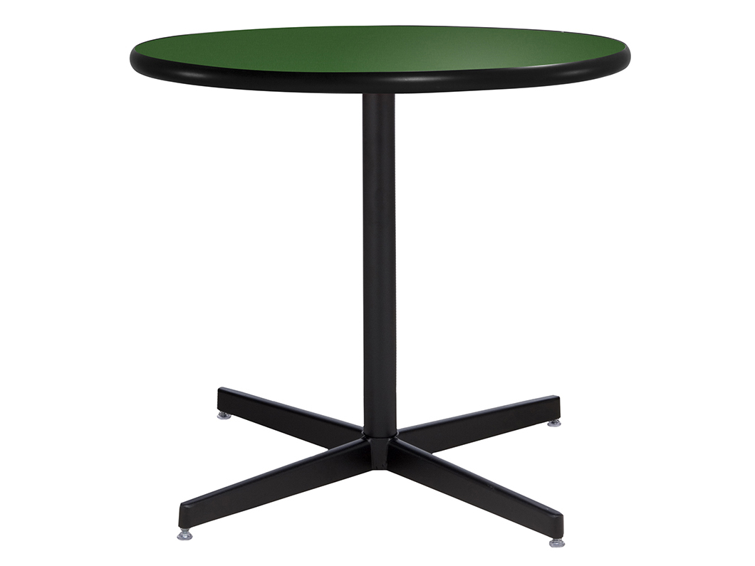 30" Round Cafe Table w/ Green Top and Standard Black Base (CECA-025)
 -- Trade Show Furniture Rental