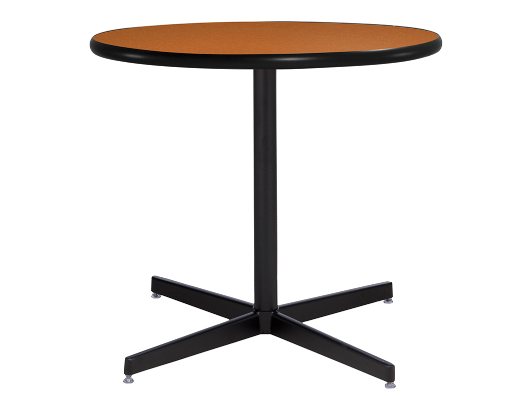 30" Round Cafe Table w/ Orange Top and Standard Black Base (CECA-027)
 -- Trade Show Furniture Rental